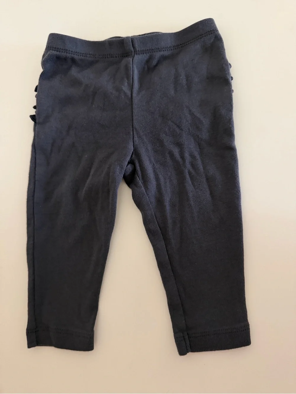 Carter's Dark Gray Ruffle-Back Leggings